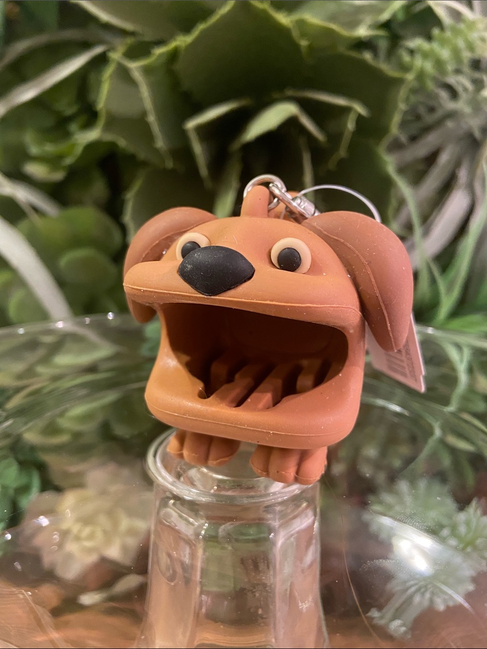Bath & Body Works Tan Dog Silicone Keychain Charm